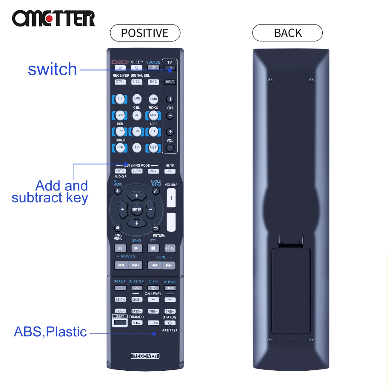 Nuevo control remoto AXD7721 para receptor AV Pioneer VSX-45 VSX-44 VSX-454 VSX-824 VSX-830 VSX-830-K VSX-1024 VSX-1029 - imagen 5