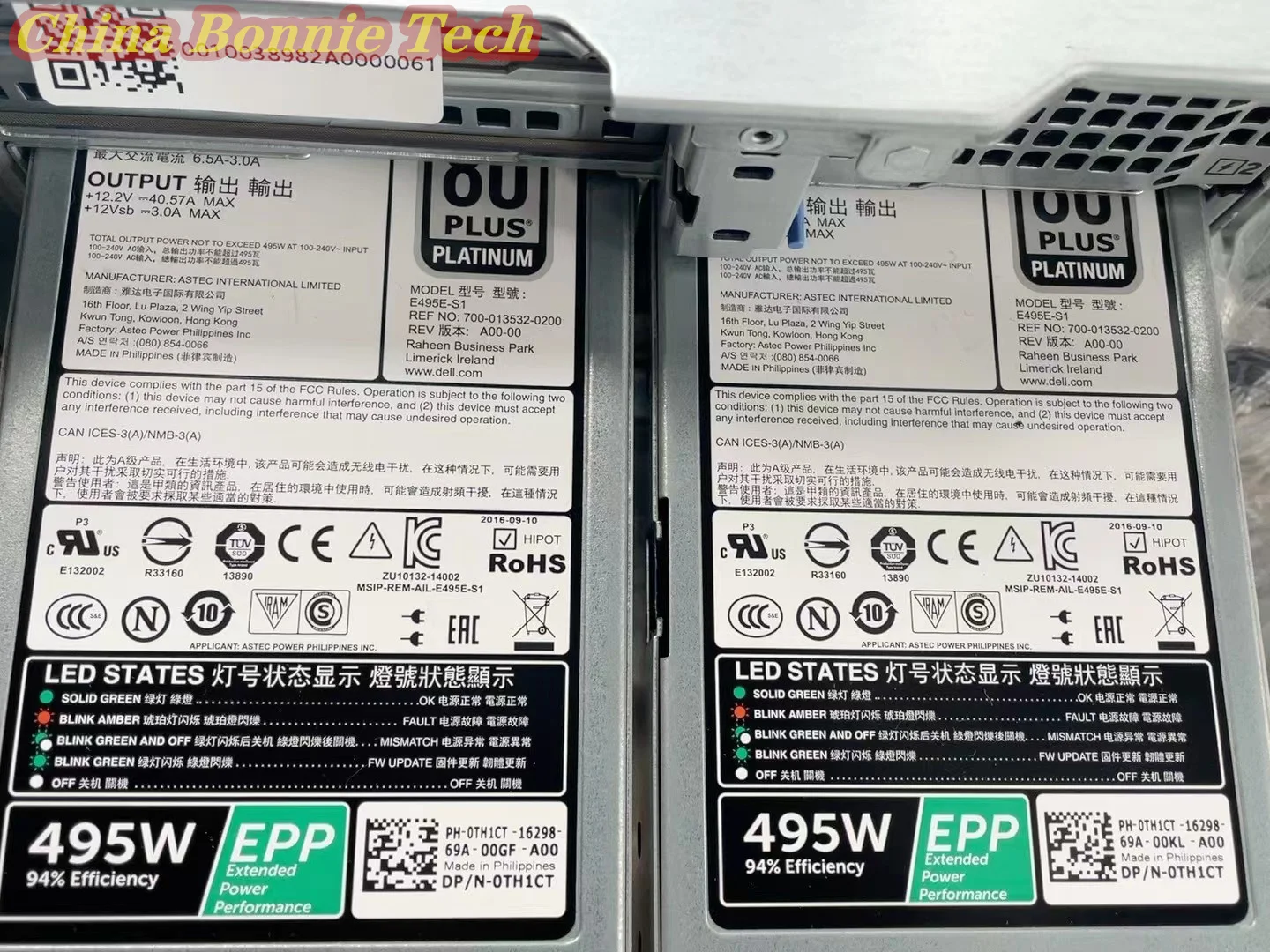 E495E-S1 D495E-S1 para DELL R540 R630 R730 R640 R740 Servidor 495W Fuente de alimentación EPP - imagen 4