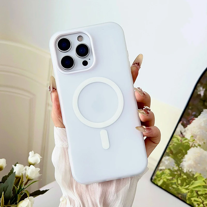 Funda de teléfono magnética 2 en 1 Color caramelo para iPhone 17 fundas iPhone 16 15 14 13 12 11 Pro Max Plus cubierta Magsafe de carga inalámbrica - imagen 5