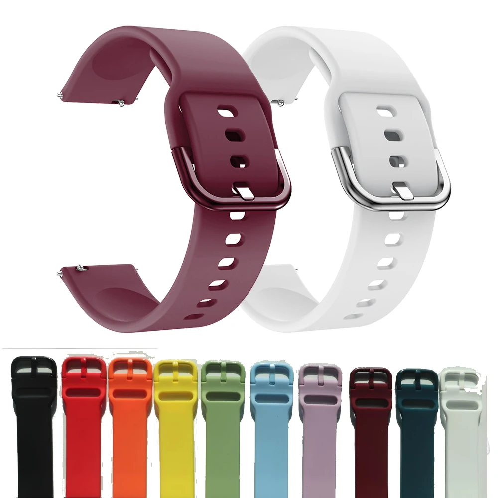 Correa de muñeca de 22mm, bandas de silicona para Xiaomi Huami Amazfit Pace/Stratos 3 2 2S, correa de repuesto para reloj inteligente GTR3 Pro/GTR2