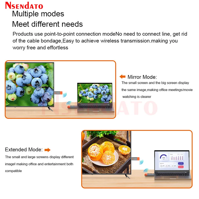 Receptor y transmisor de vídeo HDMI inalámbrico de 50M, adaptador de TV con pantalla HDMI inalámbrica de 1080P para cámara PS4, PC a proyector de TV - imagen 4