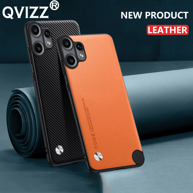 Funda de cuero para Nothing CMF Phone 2 Pro 5G fibra de carbono silicona suave funda dura a prueba de golpes para teléfono NothingCMFPhone2Pro 5G A001 - imagen 3