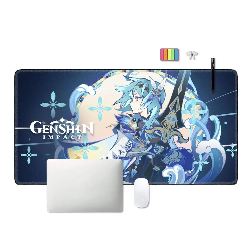 Alfombrilla de ratón HD XXL, alfombrillas de ratón para ordenador, alfombrillas de escritorio Genshin Impact Eula Gamer, portátil, alfombrilla de ratón de goma Natural suave para escritorio - imagen 3