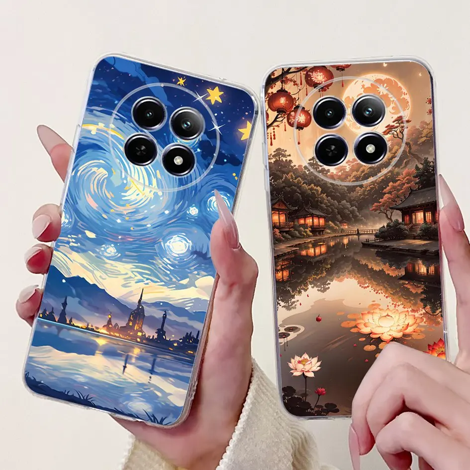 Para Realme 12X 12 5G funda RMX3999 lindo gato dibujos animados funda trasera de silicona suave para Realme 12 Pro + parachoques Realme12 12 Pro Plus Coque - imagen 4