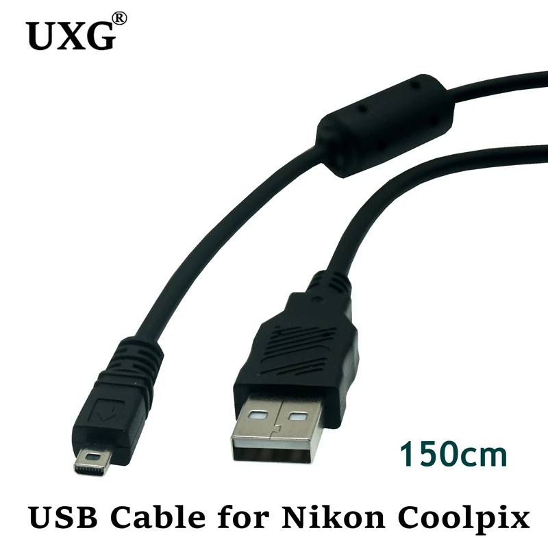 Cable USB para Nikon, Olympus, Pentax, Sony, Panasonic, Sanyo 2100, 3100, 4200, 5900, P1, 3, P4, P50, 60, P80, FE150, 190, 220, L2, 3, L4, 5, 6, 10 - imagen 2