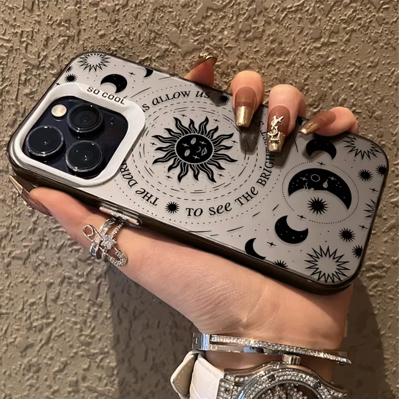 Funda de teléfono mate Retro Luna sol Dios para Samsung Galaxy S25 Ultra S24 S23 S22 S21 Plus S20 FE A55 A54 A35 funda trasera a prueba de golpes - imagen 5
