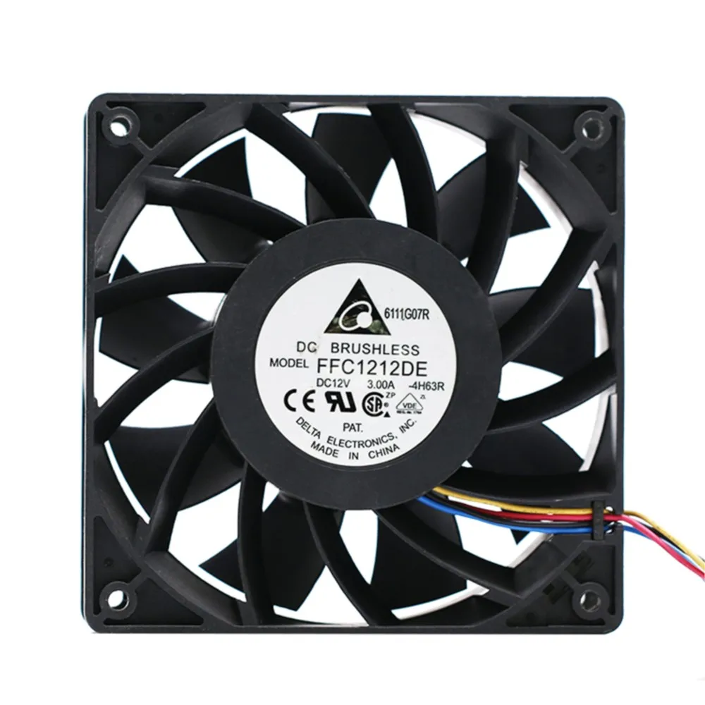Flujo de aire grande de 120mm PWM para Delta FFC1212DE 120x120x38mm 12V 3A ventilador de refrigeración de doble bola de alta velocidad 230CFM - imagen 5