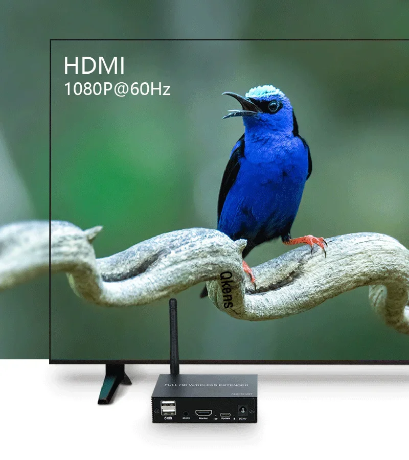 Transmisor y receptor de Audio y vídeo Wifi inalámbrico de 200m, extensor KVM HDMI, adaptador de pantalla compartido para cámara, DVD, PC a Monitor de TV - imagen 4