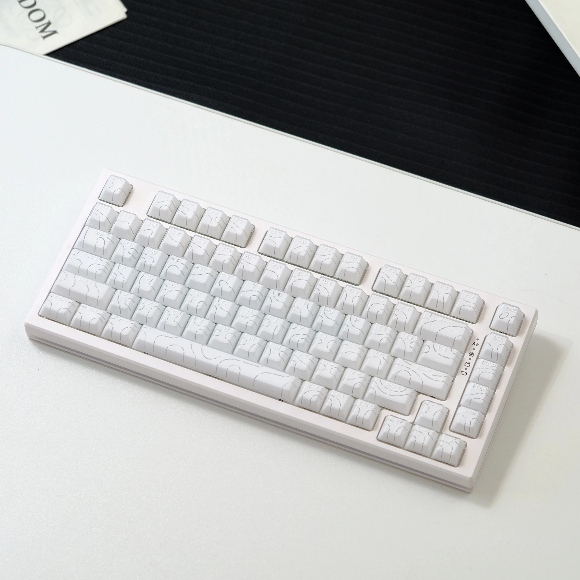 Aifei 131 Keys X-RAY Keycaps White ABS Double Shot Translucent Cherry Height for Mechanical Keyboard AULA F75 Ajazz Mad 60he PC - imagen 4