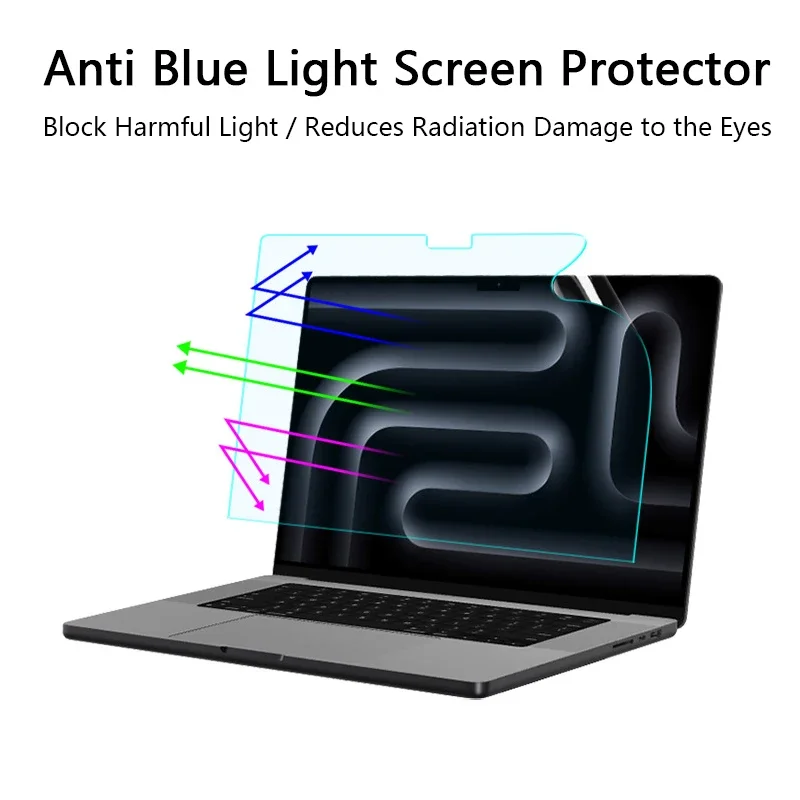 Protector de pantalla de protección ocular para Macbook Air 13 13,6 15,3 M2 Pro 14 16 2023 antideslumbrante antiluz azul mate película para ordenador portátil PET - imagen 3