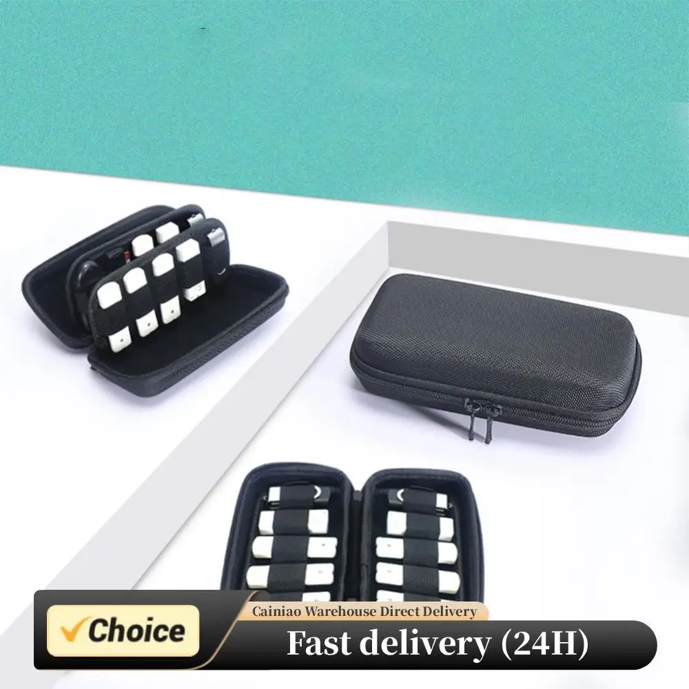 Estuche para unidad Flash USB, estuche rígido a prueba de polvo con soporte USB, estuche de almacenamiento, organizador de accesorios electrónicos para bolígrafo con unidad Flash USB