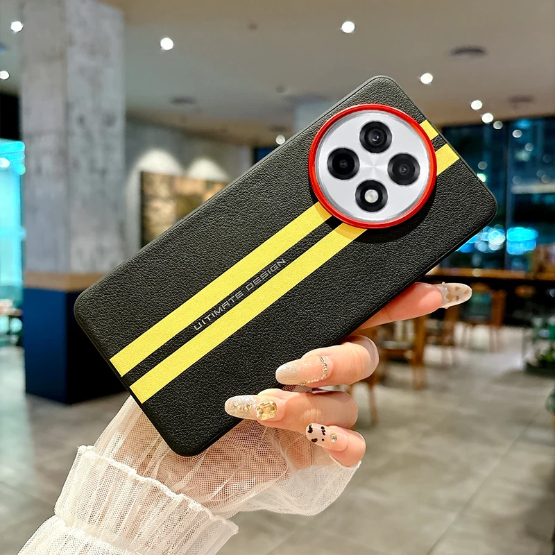 Funda para Oneplus 13 13T ACE5 Pro 13R, cubierta anticaída de protección de cuero de pista creativa de lujo para Oneplus 13R, parachoques a prueba de golpes - imagen 3