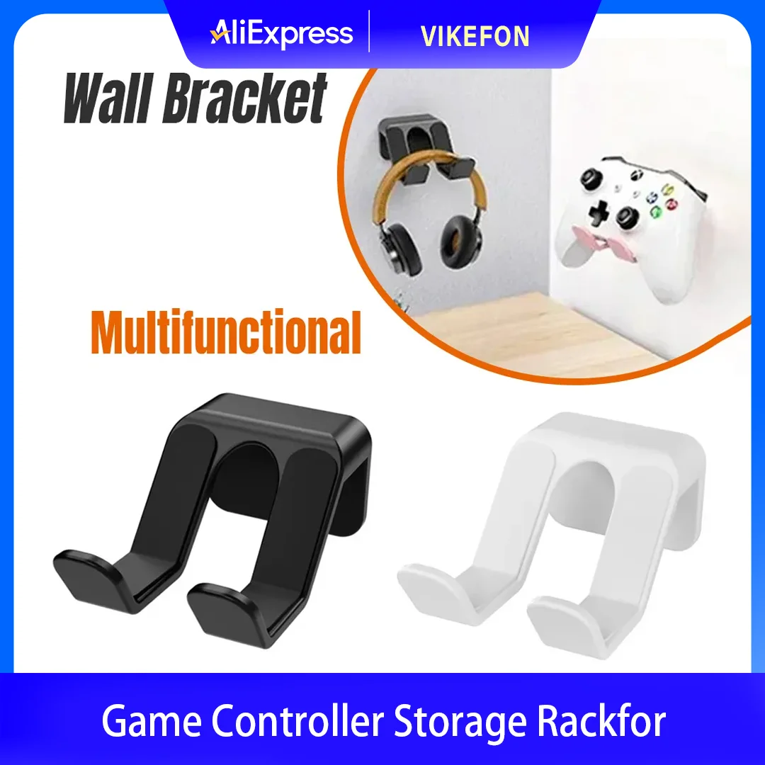 Soporte para controlador de juego montado en la pared, Base sin perforaciones, estante de almacenamiento para controlador para Nintendo Switch Pro Sony Xbox