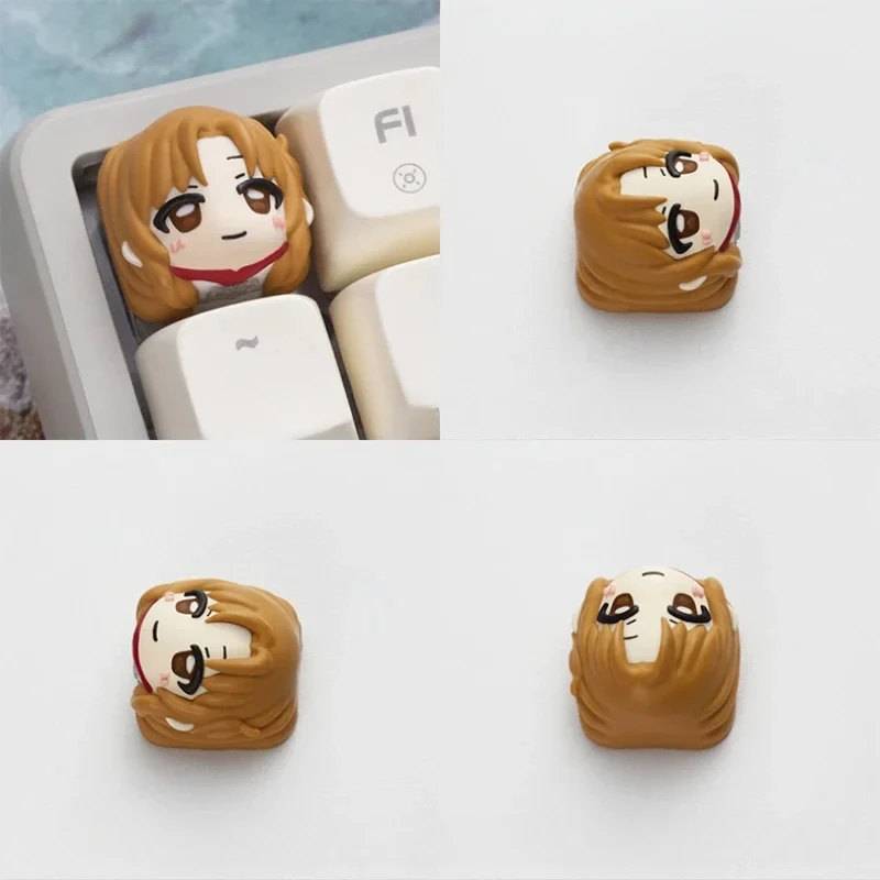 Teclas de Anime Sword Art Online SAO Yūki Asuna, teclas personalizadas para teclado mecánico, teclas artesanales, PC Gamer, regalos de vacaciones - imagen 2