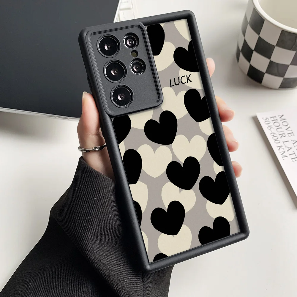 Funda de teléfono de silicona para Samsung A55 5G Galaxy A54 A15 A35 A34 A16 A06 A05 A05s A52 A53 A25 A24 A32 A33 A12 Funda de corazón de amor - imagen 2