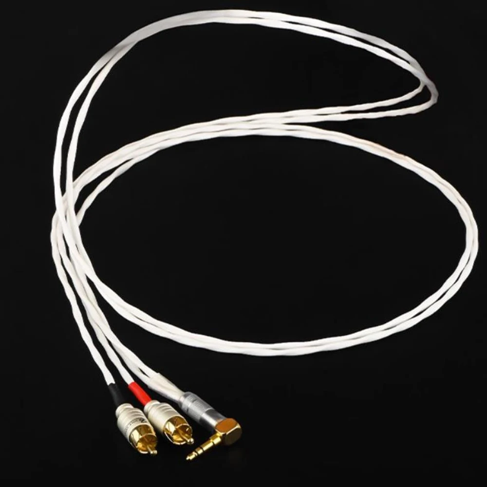 Adaptador Aux a 2 RCA de 3,5 mm Cable de audio RCA Cable auxiliar estéreo macho a macho chapado en oro para altavoz estéreo - imagen 3
