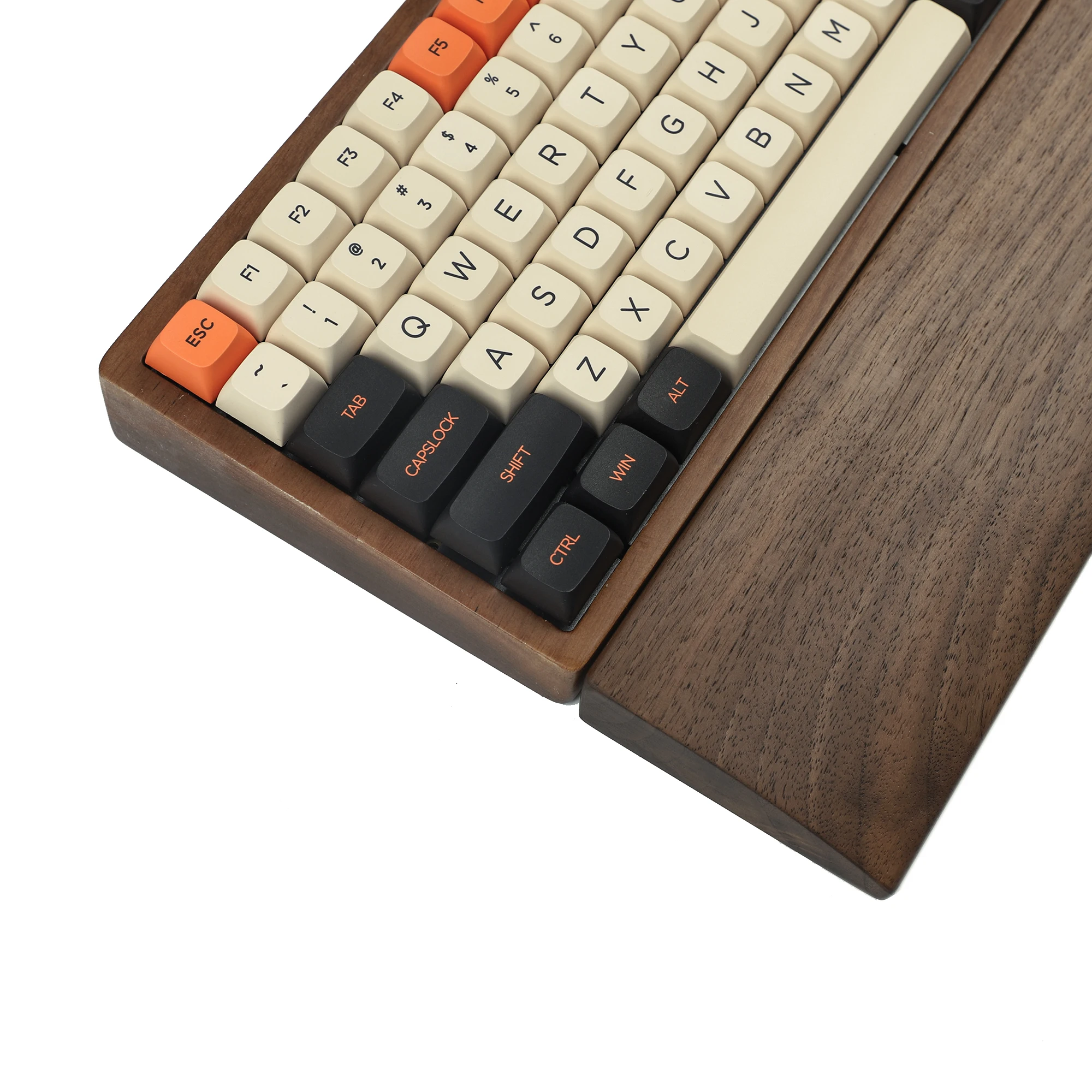 Reposamuñecas de madera de nogal para teclado de 96 Melody96, almohadilla de goma para escritura ergonómica - imagen 2