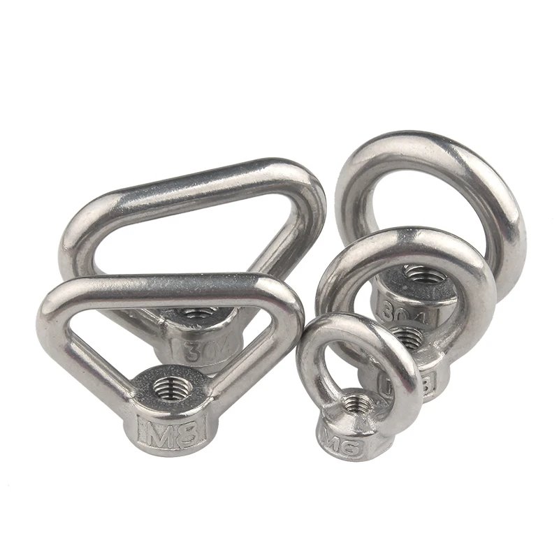 Lote de 10 tuercas de acero inoxidable 304, M5/M6/M8/M10/M12, ojal de anillo para Lifting de cuerda de Cable, 10 Uds. - imagen 2