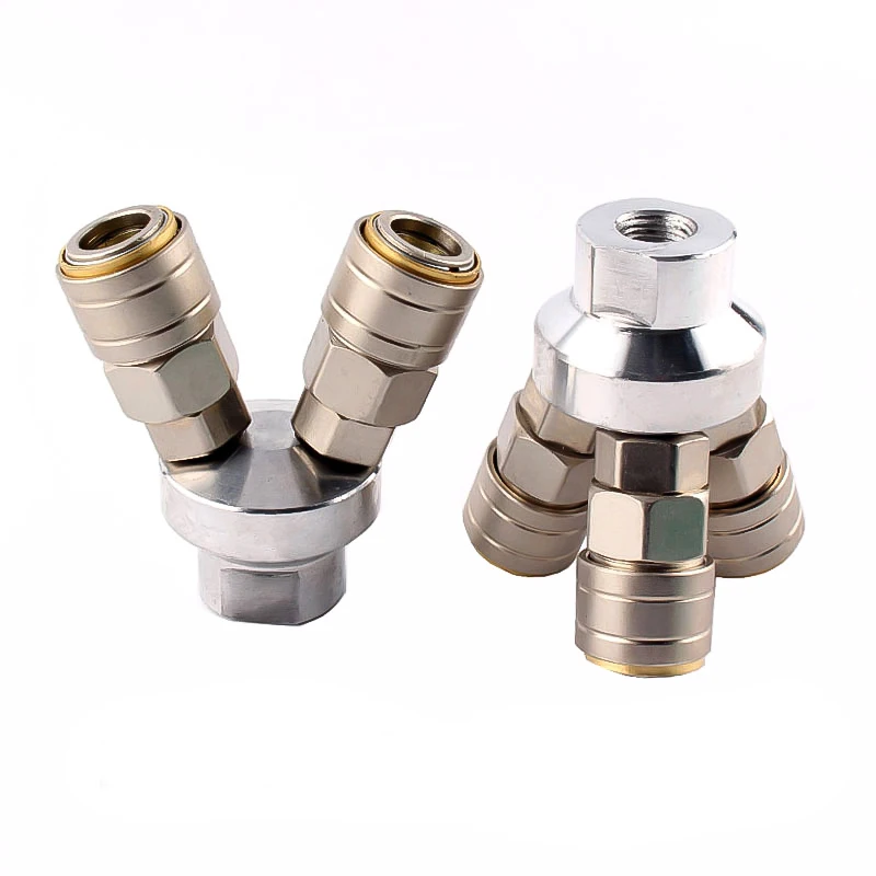 Compresor de aire de bomba de ajuste autoblocante rápido tipo C neumático bidireccional de tres vías SMV SMY de alta calidad - imagen 2