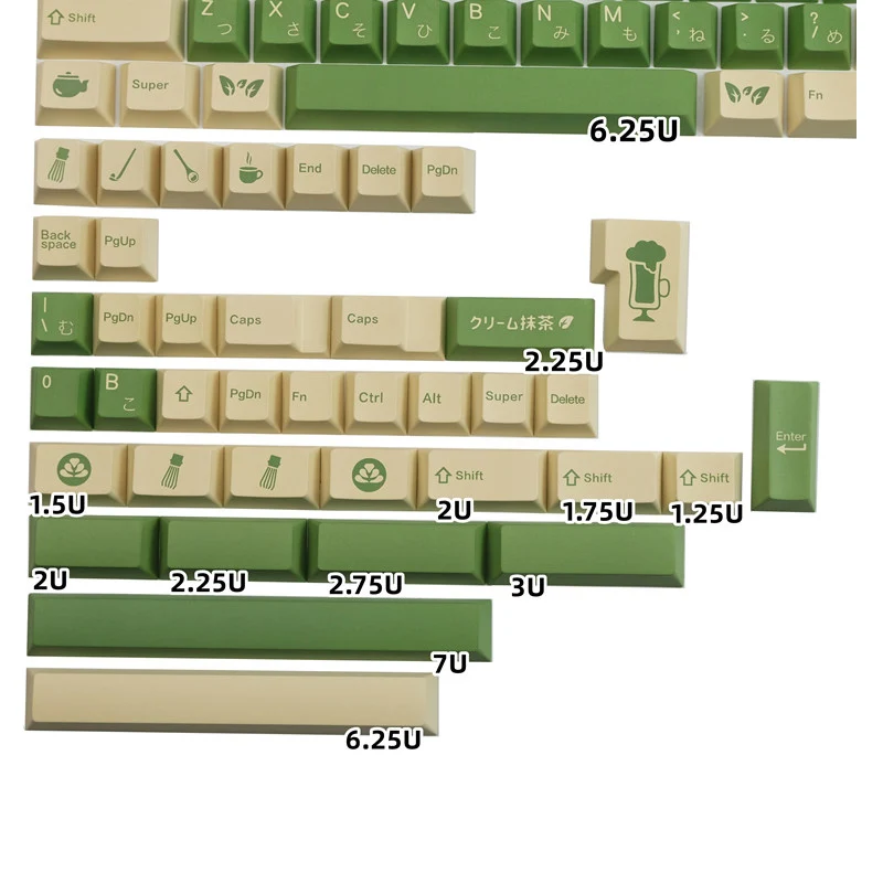 GMK Matcha Keycaps PBT Perfil Cherry Dye-Sub Teclado Mecánico - imagen 5