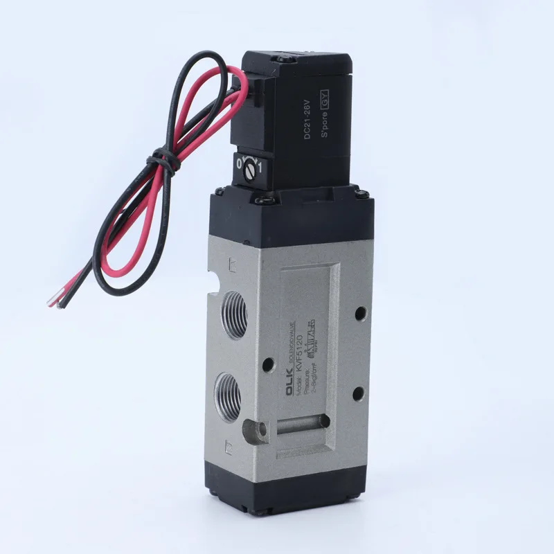 KVF5120-Válvula Solenoide de doble cabeza, doble Control, 5 vías, 2 posiciones de potencia, retención direccional, neumática de aire - imagen 5