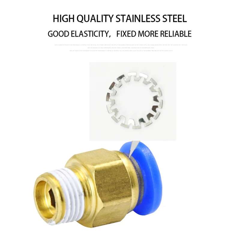 500 Uds conector neumático PC6-01 conector de manguera de aire rápido acoplamiento de latón accesorios de un solo toque - imagen 5