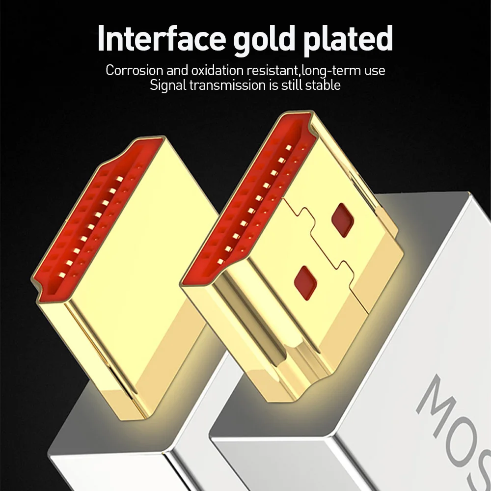 Cable HDMI 2.1 MOSHOU - ULTRA 8K 60Hz, 4K 120Hz, HDR10 eARC - imagen 3