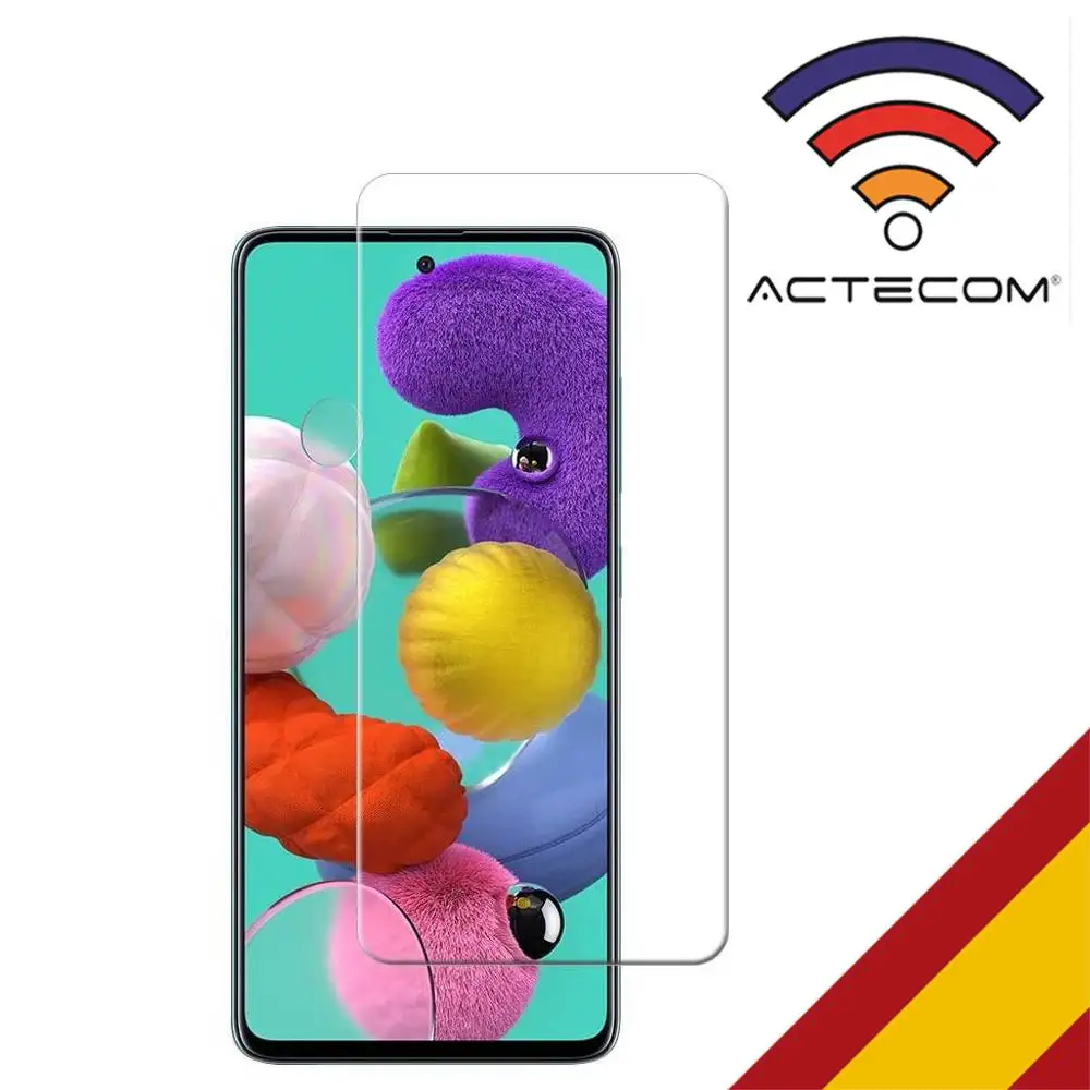 ACTECOM CRISTAL TEMPLADO compatible con SAMSUNG GALAXY A51 PROTECTOR PANTALLA PARA SAMSUNG GALAXY A51