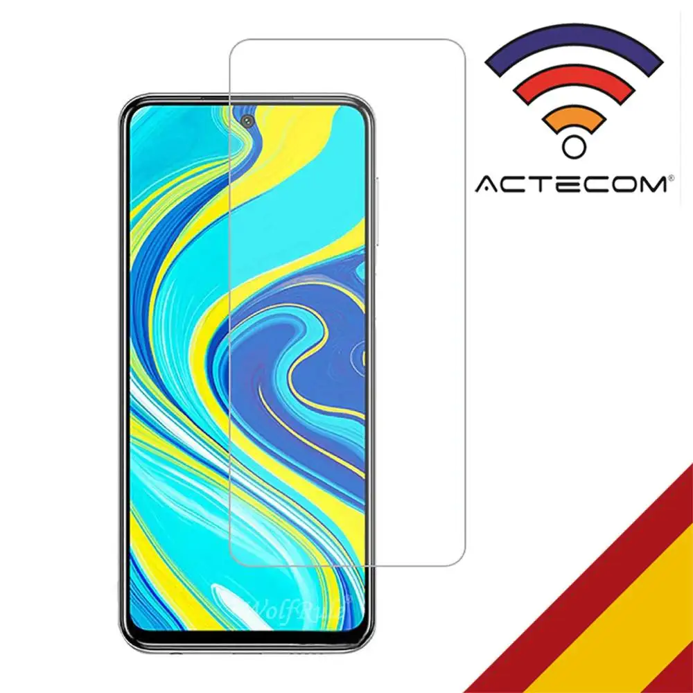 ACTECOM Protector de Pantalla para Xiaomi Redmi NOTE 9s Cristal Templado  Xiaomi Redmi NOTE 9s 9H 2.5D Glass Premium 0,3mm