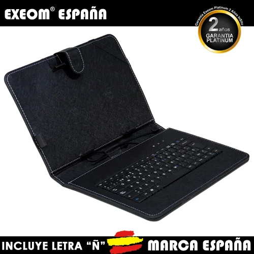 Funda Cuero con Teclado en Español para Tablet Pc 9.7" CoverPAD X97 negra universal tableta 9.7 - imagen 5