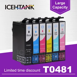 Cartuchos de tinta ICHTANK T0481-T0486 para Epson Stylus Photo