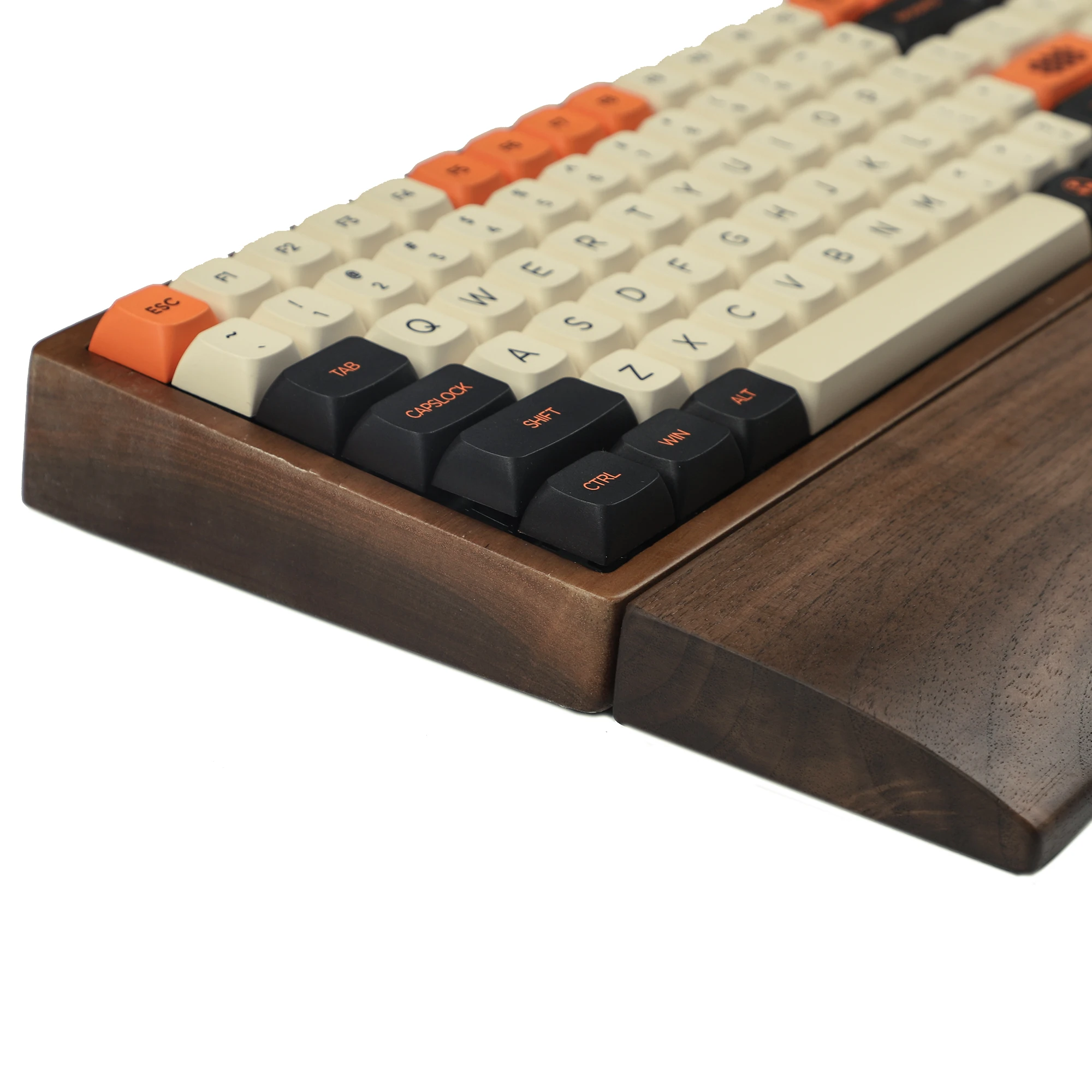 Reposamuñecas de madera de nogal para teclado de 96 Melody96, almohadilla de goma para escritura ergonómica