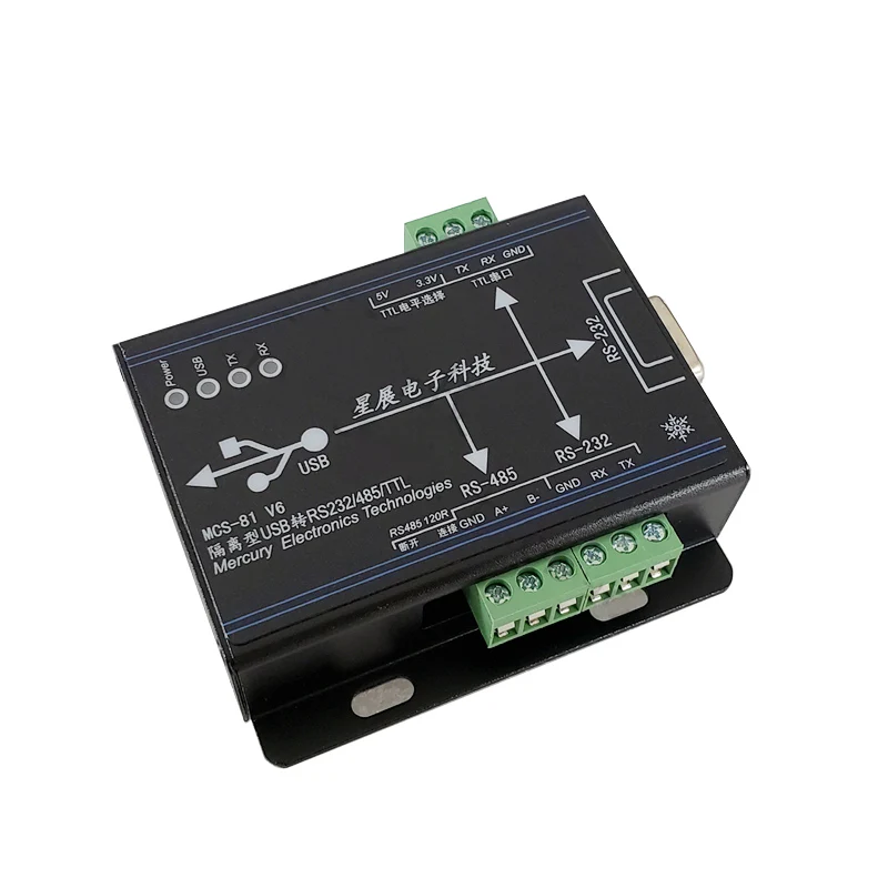 Chip FTDI Aislado USB TTL RS232 RS485 Adaptador Puerto Serie 3 1 Grado Industrial Aislamiento RS-232 TTL RS-485 - Vista principal del producto