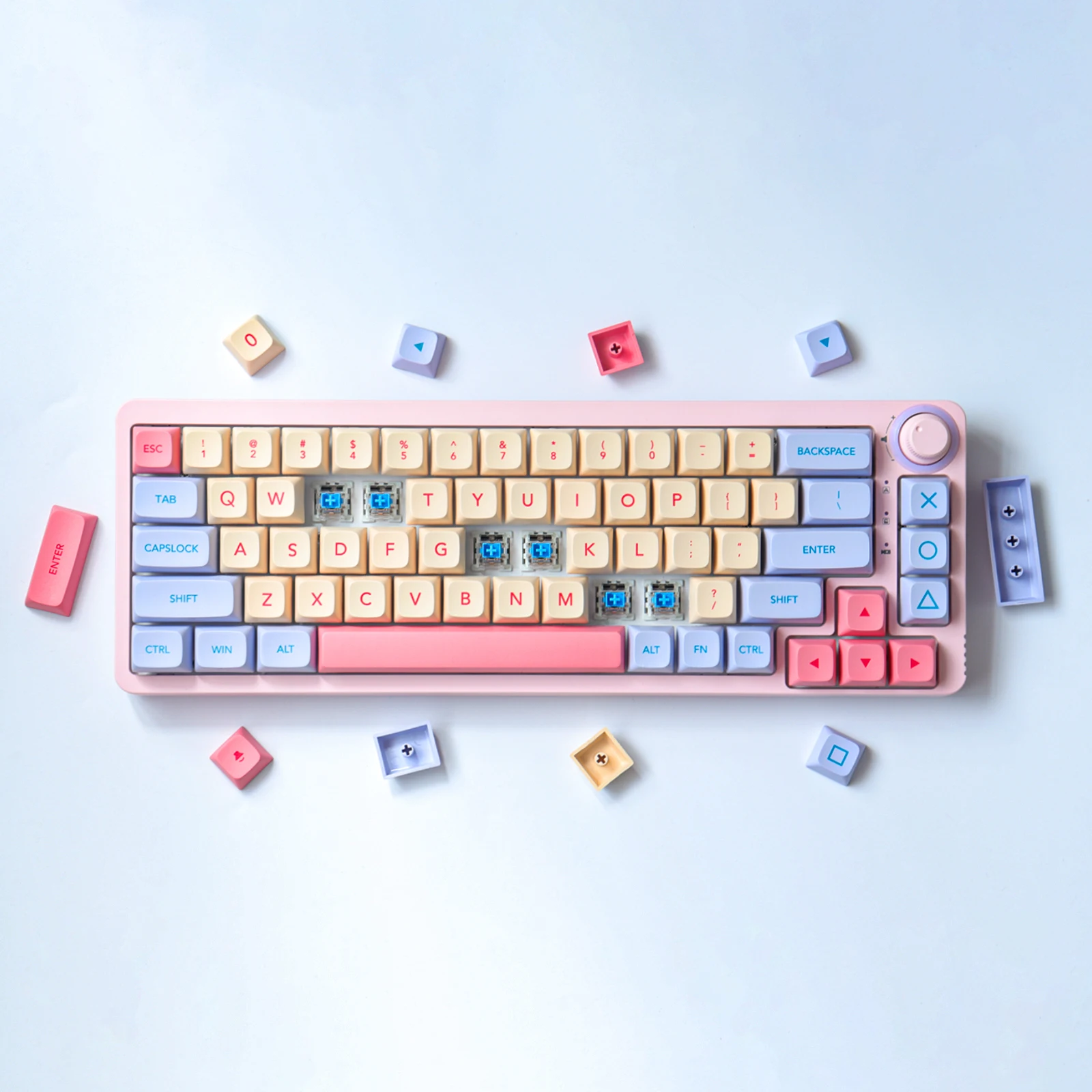 GMK Marshmallow-teclas personalizadas para teclado mecánico, 132 teclas, XDA, perfil DYE-SUB - imagen 2