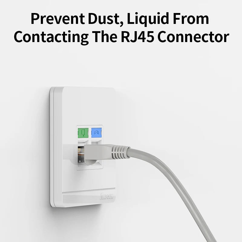 AMPCOM-cubierta de botas de alivio de tensión de conector RJ45 para Cable Ethernet CAT6/5E/5, Conector de tensión de Cable Lan de plástico, tapas de extremos de arranque - imagen 5