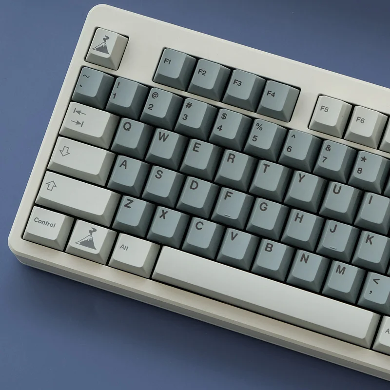 Juego de teclas Retro japonesas, color gris, 164 teclas, perfil de cereza, sublimación de tinte PBT, teclas para teclado mecánico MX Switch - imagen 3