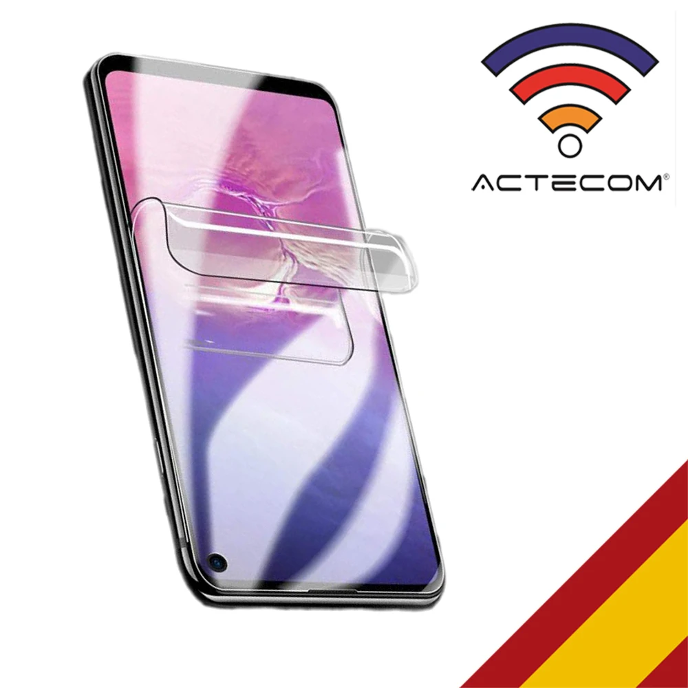 ACTECOM Protector de Pantalla Hidrogel compatible con Samsung Galaxy s10 Flexible Membrana Lámina Antiarañazos Autorreparación