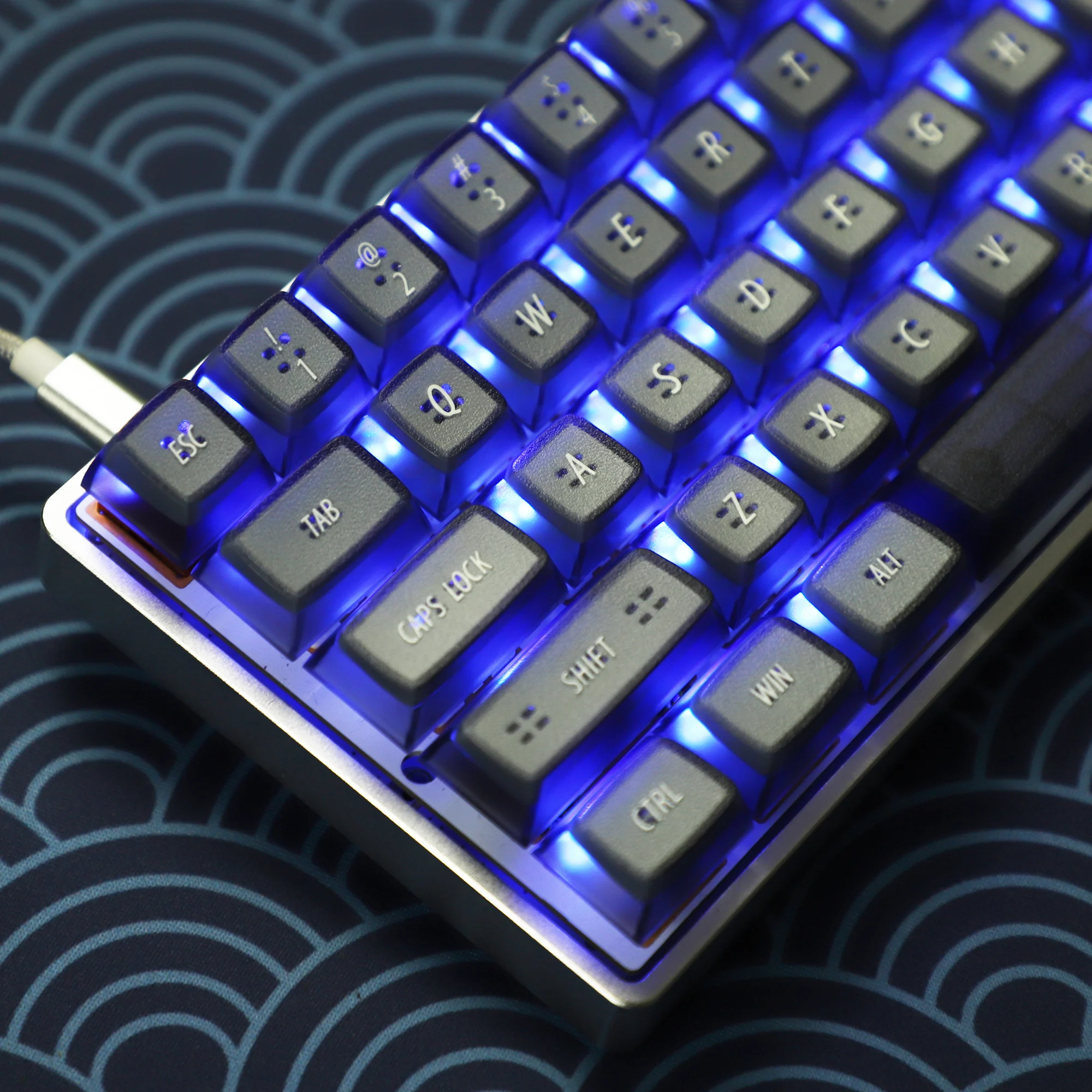 EMA-Tapas de teclas de cristal ABS de doble disparo, 61 y 64 teclas, aptas para interruptores MX estándar, 61 BM60 - imagen 2