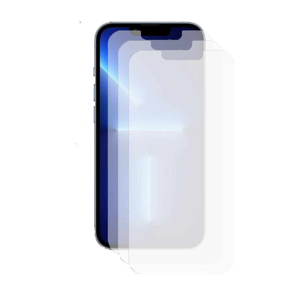 ACTECOM Pack de 3 Protector de Pantalla Compatible con Iphone 13 Pro Max 6,7" Cristal Templado CASE FRIENDLY 9H 2.5D (3 uds.) - imagen 3