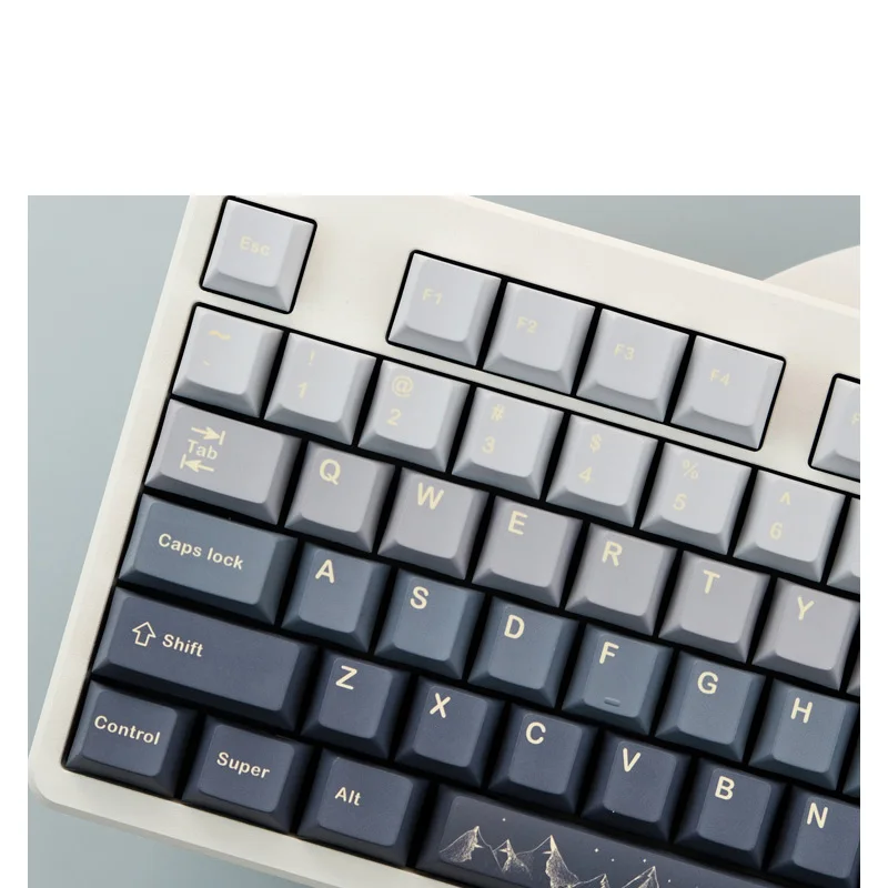 Teclas de montaña con 129 teclas, teclas con perfil de cereza, tinte PBT, sublimación, Teclado mecánico para interruptor MX con cambio de 1,75u 2U - imagen 3