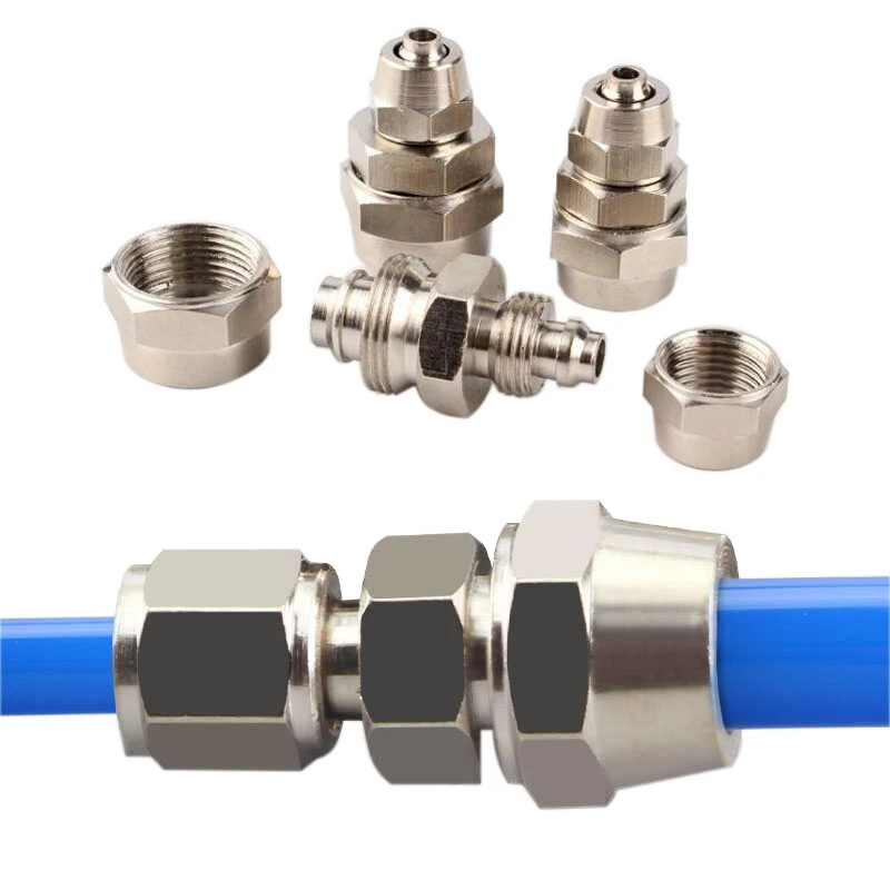 30 Uds PG conector neumático de giro rápido recto a través de tuerca de bloqueo conector de aire de manguera - imagen 3