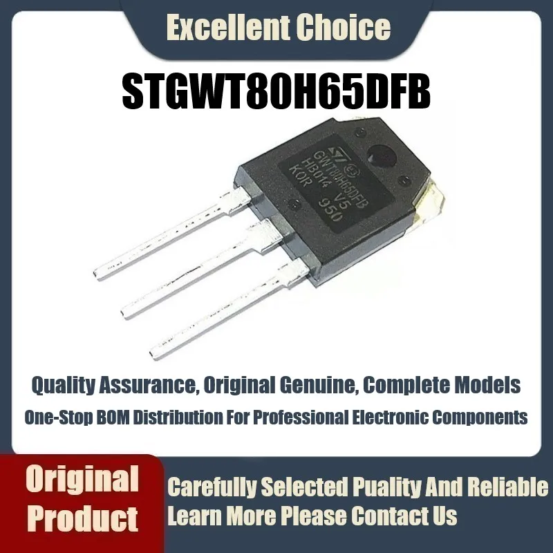 STGWT80H65DFB GWT80H65DFB Original, paquete de Transistor IGBT, TO-3P, 10 unids/lote