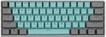 Gray cyan 61 keys