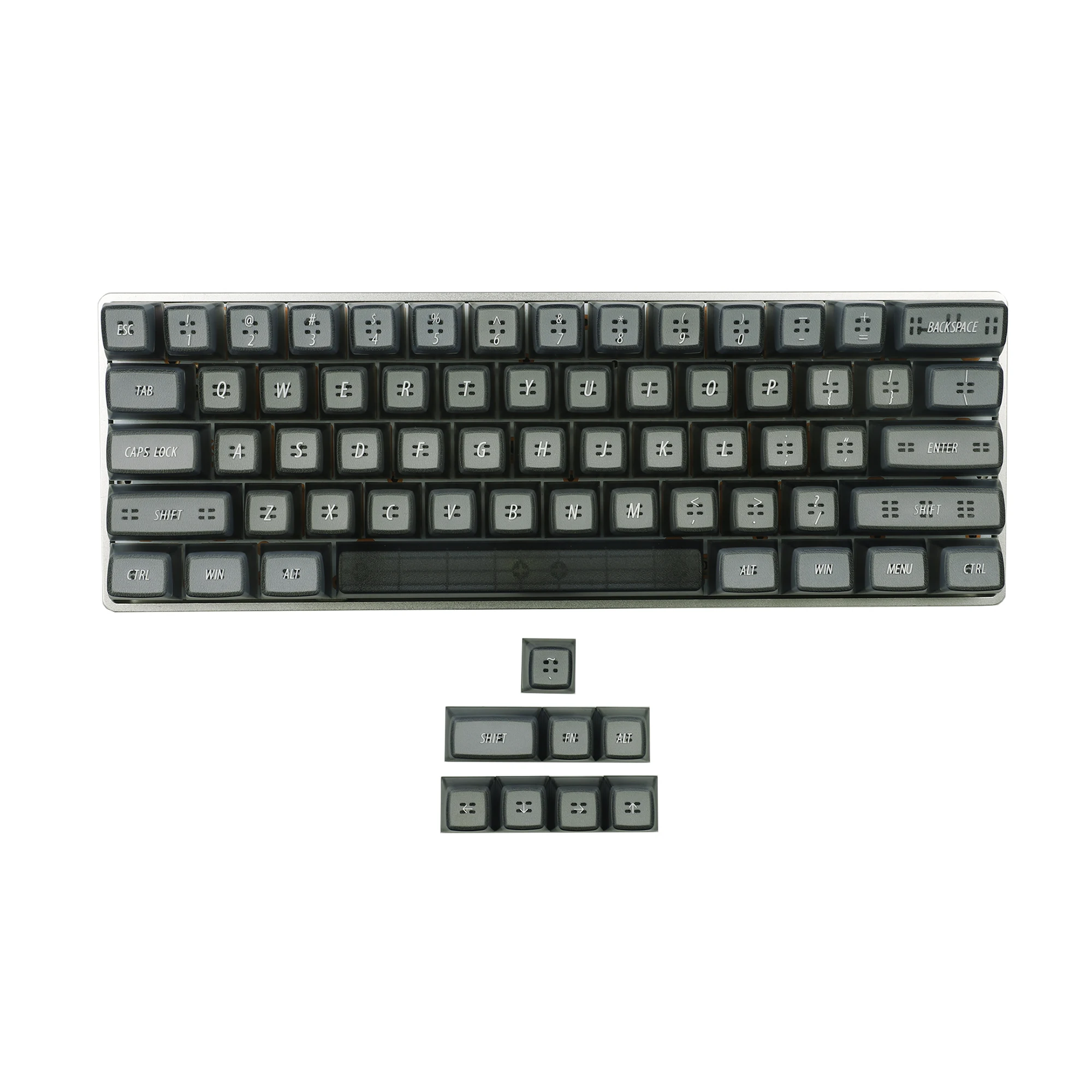 EMA-Tapas de teclas de cristal ABS de doble disparo, 61 y 64 teclas, aptas para interruptores MX estándar, 61 BM60 - imagen 3