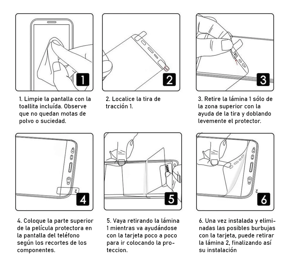 ACTECOM Protector de Pantalla Hidrogel compatible con Honor X8 Flexible Membrana Lámina Antiarañazos Autorreparación - imagen 4