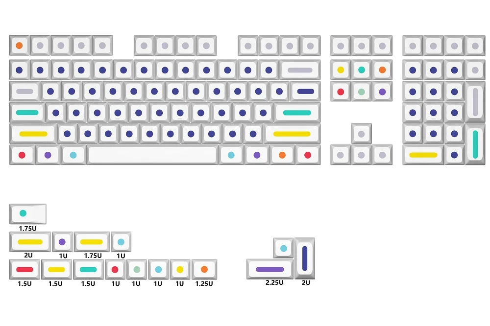 Keycaps XDA V2 World Map Dye PBT – Compatible Teclado Mecánico 87/104 Teclas - imagen 4