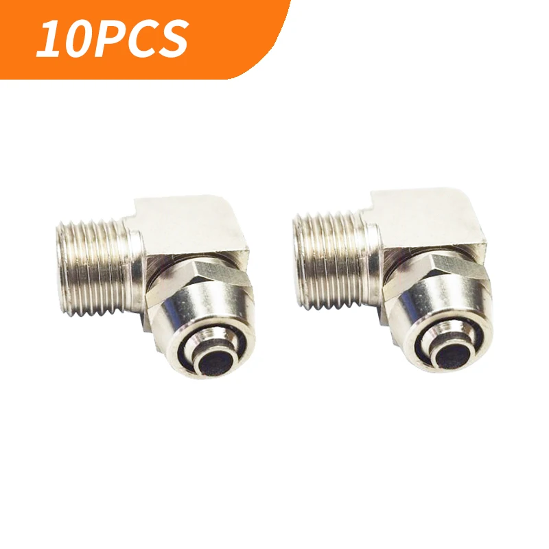 Accesorio neumático de aire de 10 piezas, de KL-PL8 KL-PL6, tuerca de bloqueo de KL-PL10, tornillo rápido, conector rápido, accesorios de aire de codo - imagen 2