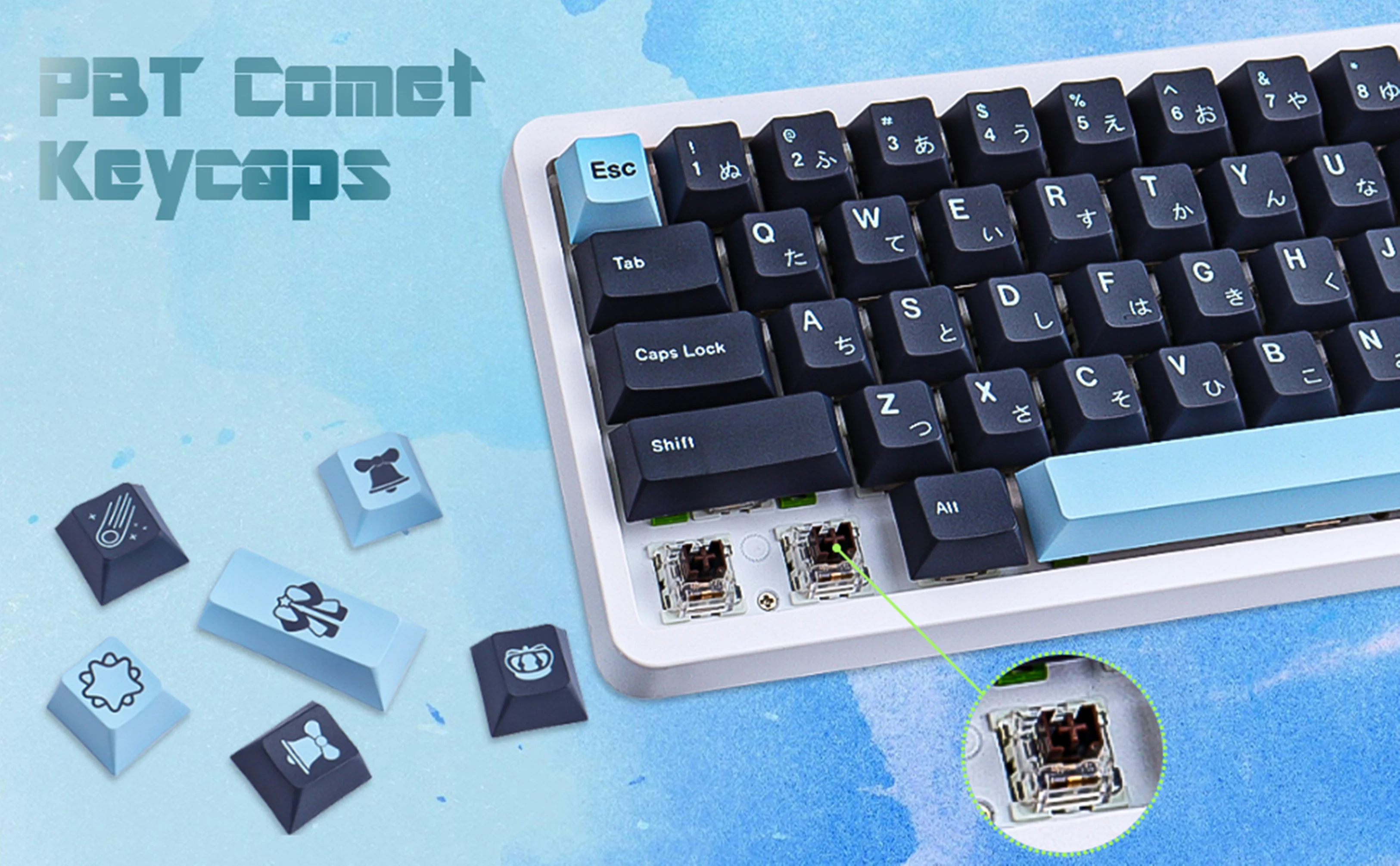 GMK Comet-teclas personalizadas para teclado mecánico, 132 teclas, XDA, DYE-SUB - imagen 5