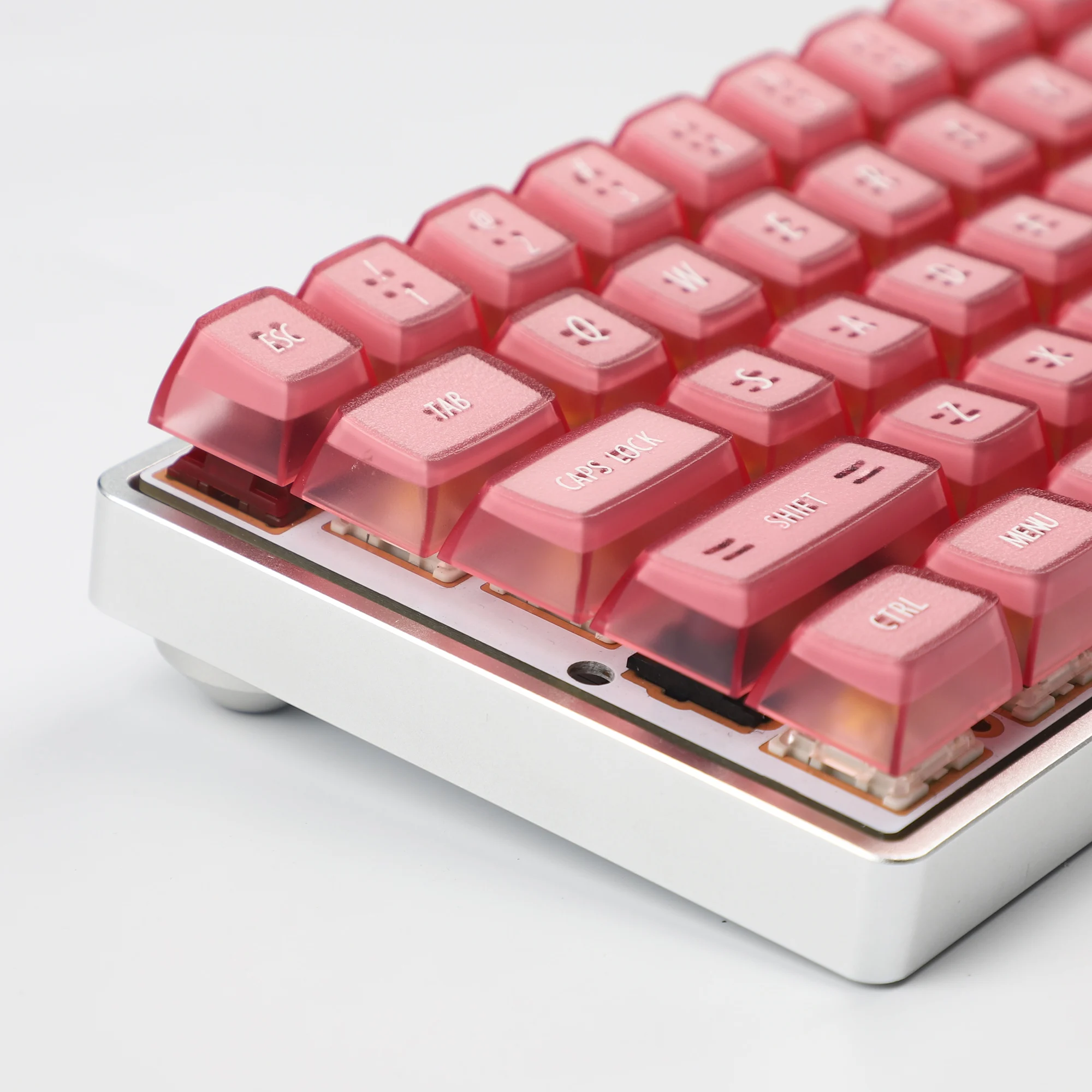 EMA-Tapas de teclas de cristal ABS de doble disparo, 61 y 64 teclas, aptas para interruptores MX estándar, 61 BM60