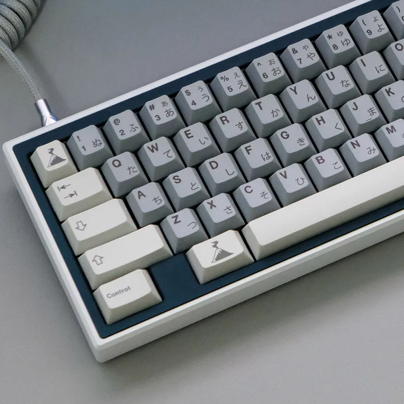 Juego de teclas Retro japonesas, color gris, 164 teclas, perfil de cereza, sublimación de tinte PBT, teclas para teclado mecánico MX Switch - imagen 5